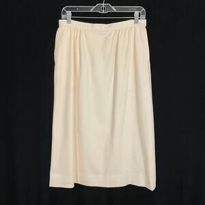 Vintage 1950's Pendleton Skirt Ivory Wool A-line Midi Pockets Twee Minimalist 6